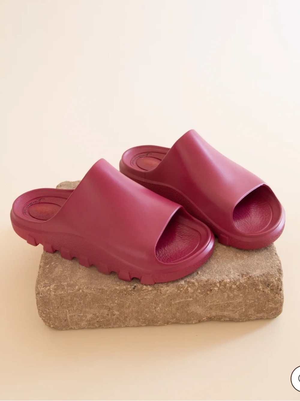 Free People Burgundy Slide Sandals (Auburn)